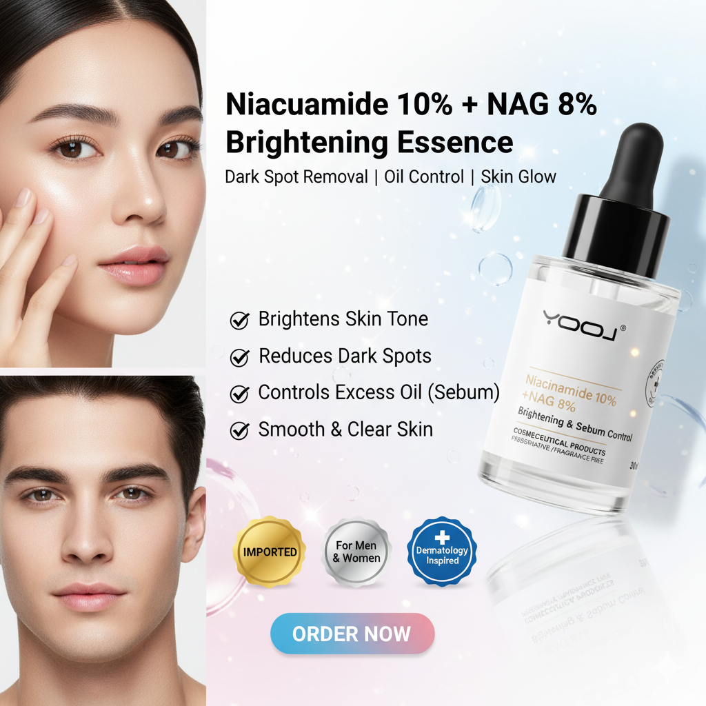 Niacinamide 10% + NAG 8% Brightening Essence – Dark Spot Remover, Skin Whitening & Oil Control Serum - Image 3
