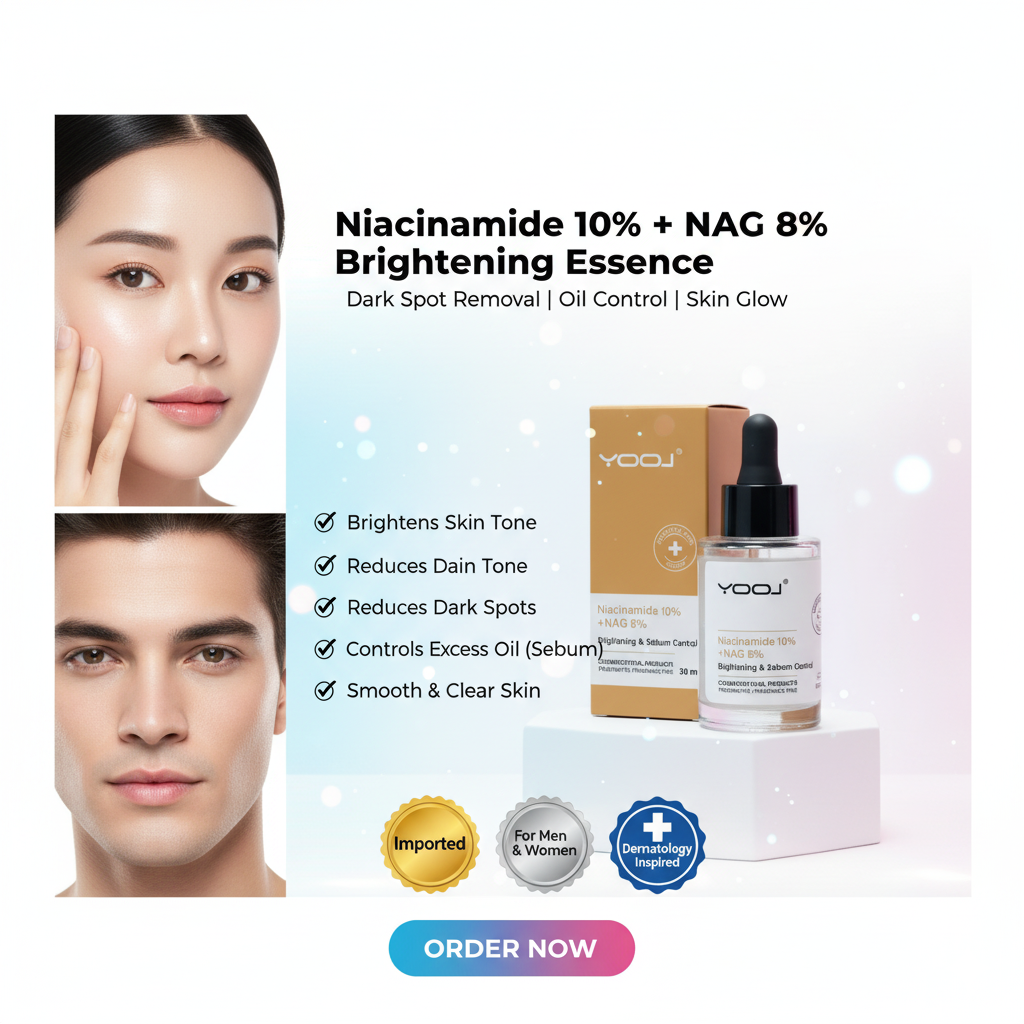 Niacinamide 10% + NAG 8% Brightening Essence – Dark Spot Remover, Skin Whitening & Oil Control Serum - Image 2