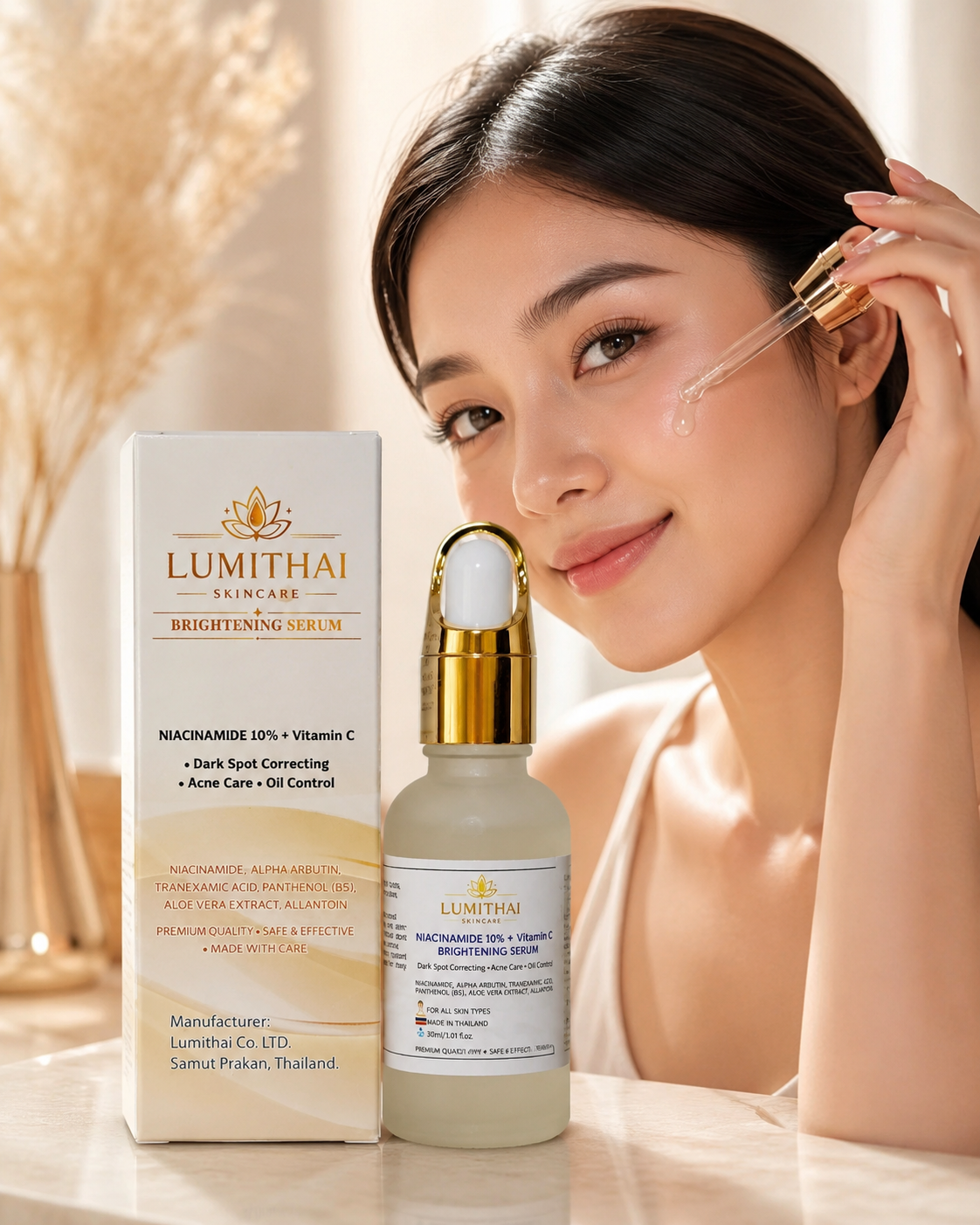 LUMITHAI Brightening Serum | Niacinamide 10% + Vitamin C - Image 2